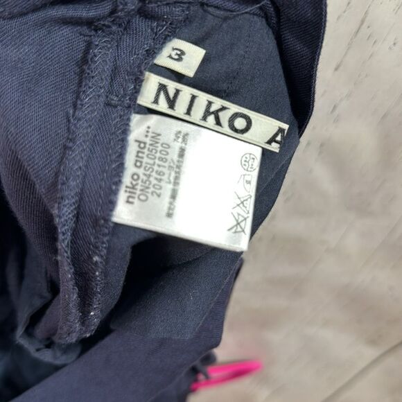 Niko And ... Navy Blue Wide Leg Pockets Womens Summer Jumpsuit - Picture 14 of 14